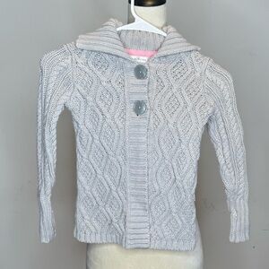Max Studio Toddler Girl Light Gray Cardigan Size S (4)